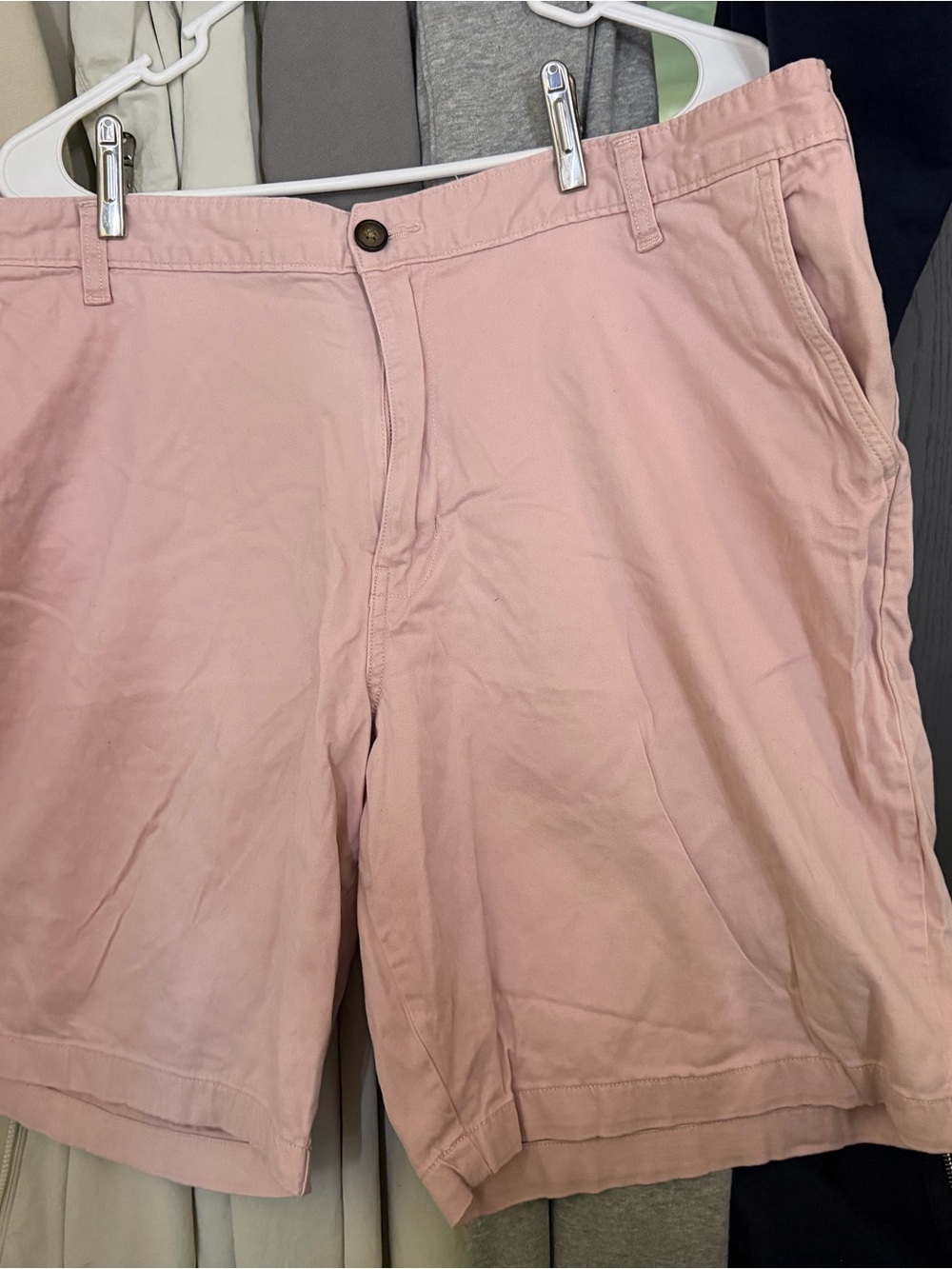 George Light Pink Flat Front Men's Shorts
